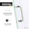 Anzzi Passion Series 24 in. by 70 in. Frameless Hinged shower door in Brushed Nickel with Frosted Glass and Handle SD-AZ8075-01BNF - alternate 7